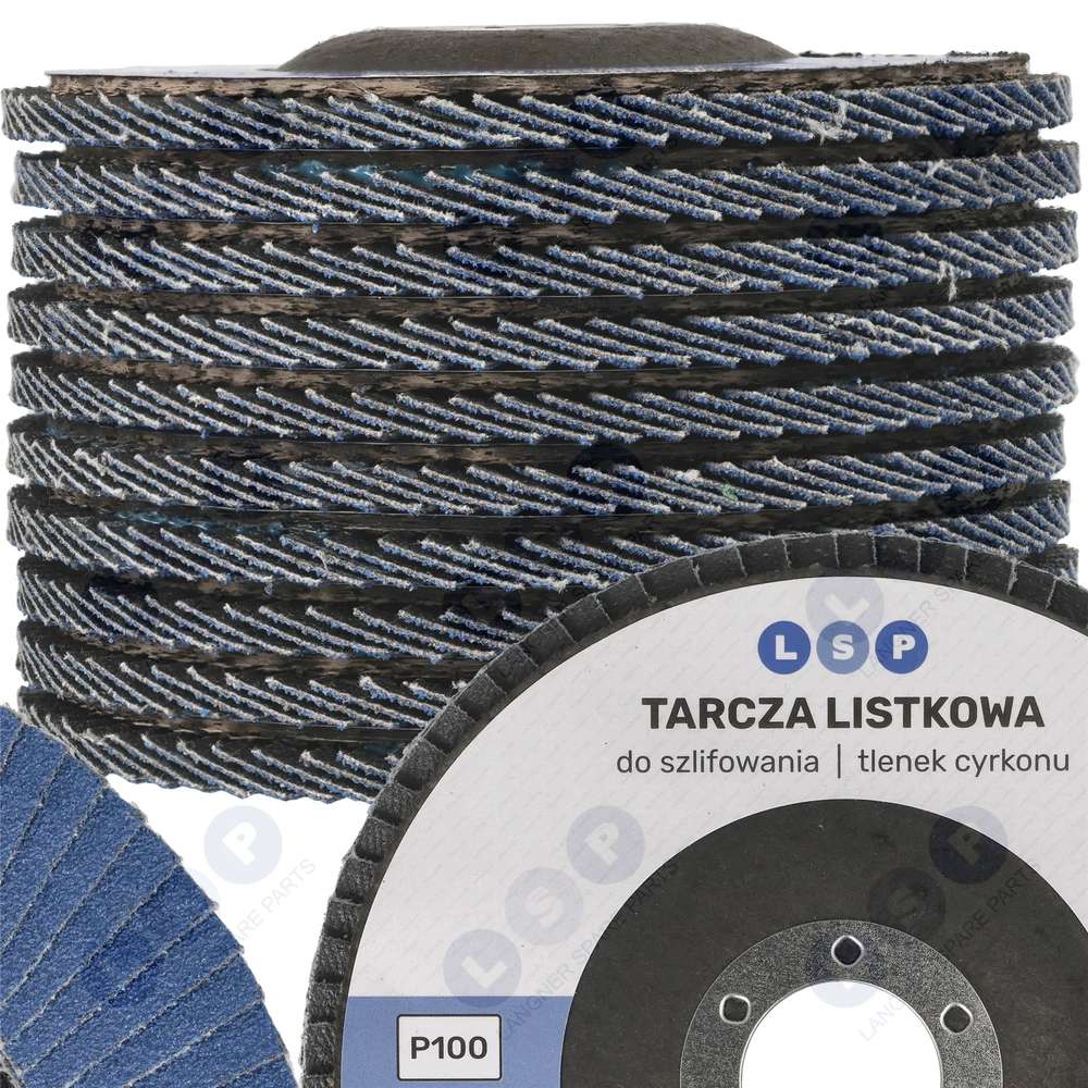 Zirkónové lamelové kotúče 125 lamiel na drevo a kov P100 10 kusov